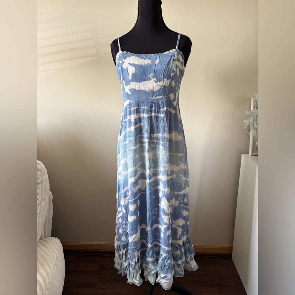 Knox Rose Light Blue and White maxi dress